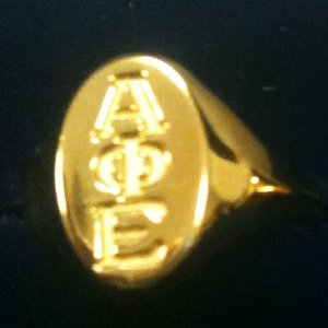 APS Ladies' Vertical Incised Greek Letter Ring
